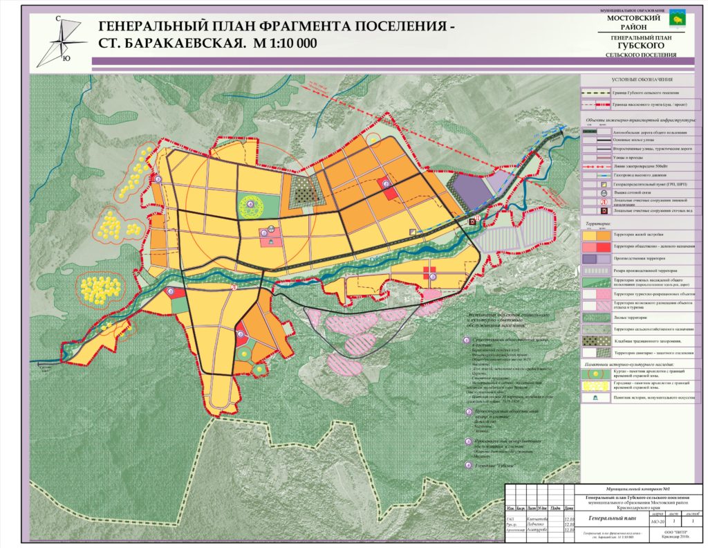 Генеральный план отрадненского сельского поселения воронежской области